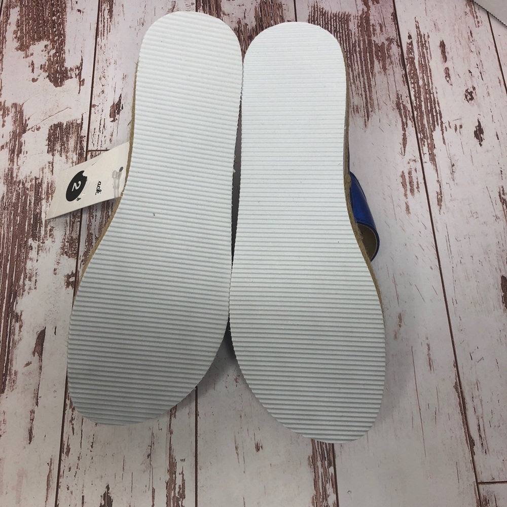 Girls' Metallic Espadrille Platform Rainbow Slide - Picture 4 of 4